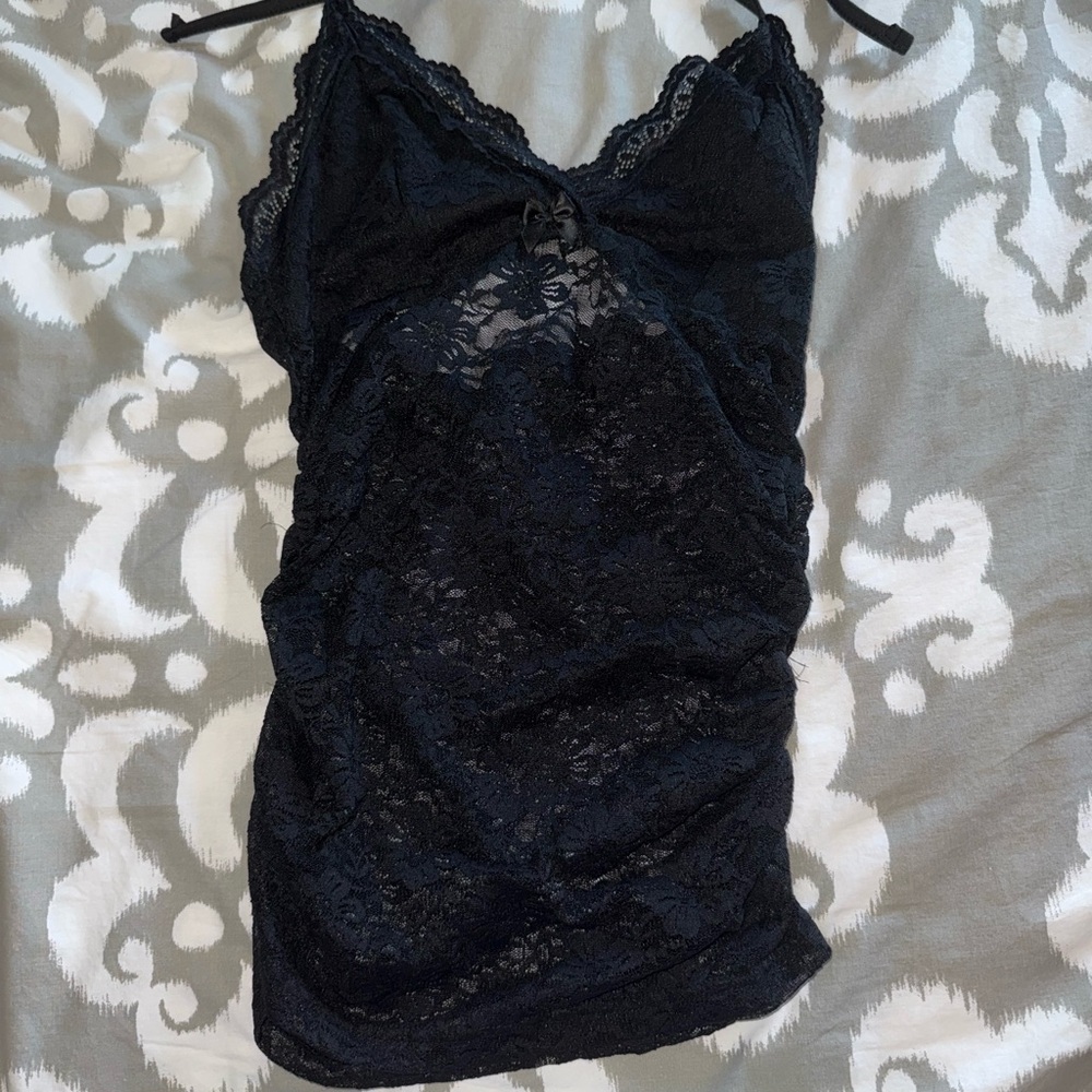 Black Lace Fitted Camisole
